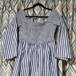 Torrid Blue and White Striped Casual Dress